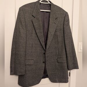 Vintage Moores Made In Canada pure virgin wool Dark Olive Green Men's blazer 44L